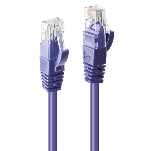 Lindy 0.3m Cat.6 U/UTP Network Cable, Purple