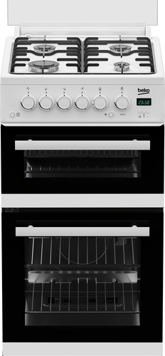 Beko EDG507W 50cm Freestanding Gas Twin Cavity Cooker
