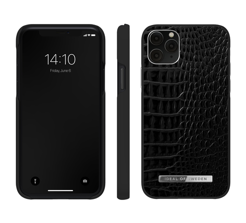 iDeal of Sweden Atelier Case iPhone 11P/XS/X Neo Noir Croc Slvr – image 2