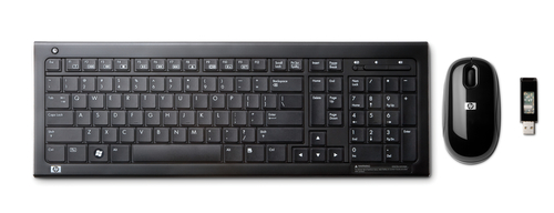 HP VT644AA keyboard Mouse included Universal RF Wireless Black