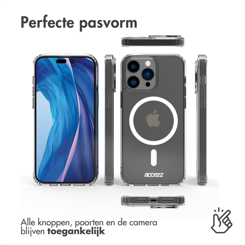 Accezz Clear Backcover met MagSafe iPhone 14 Pro Max - Transparant, afbeelding 6