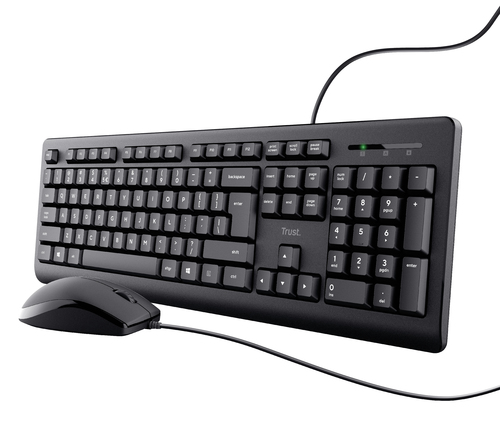 Trust TKM-250 teclado Ratón incluido Oficina USB QWERTZ Alemán Negro