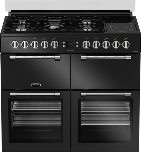 Leisure CC100F521K 100cm Wide Chefmaster Dual Fuel Range Cooker in Bla - image 2