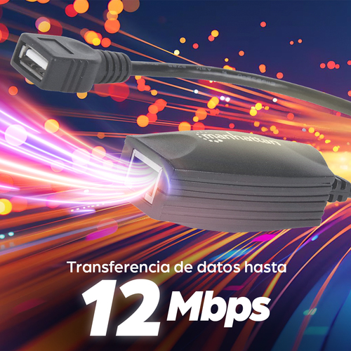 Extensor USB Longitud M&aacute;xima 60 m MANHATTAN 179300