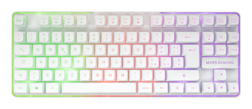 Mars Gaming MCPWTKLWIT keyboard Mouse included RF Wireless + USB QWERTY Italian White – image 4