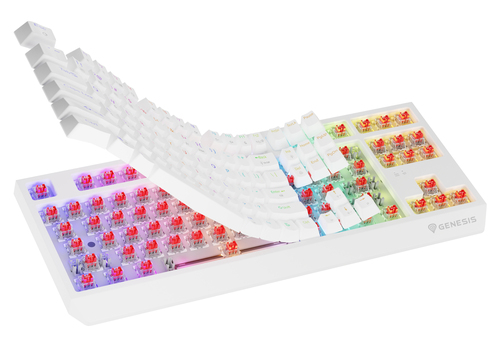 GENESIS Thor 230 TKL White Wireless Outemu Red – image 5
