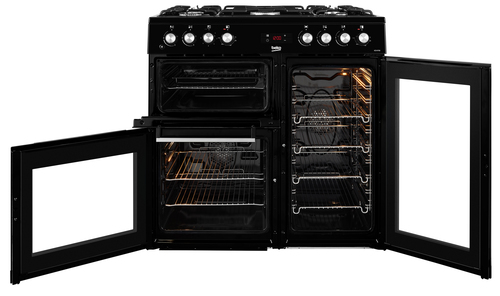 Beko KDVF90K 90cm Double Oven Range Cooker with 5 Burner Gas Hob – image 2