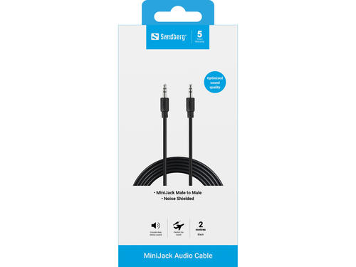 Sandberg MiniJack Cable M-M 2 m, afbeelding 2