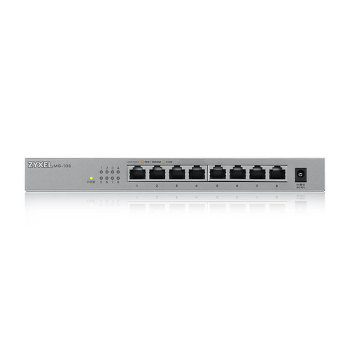 Zyxel MG-108 Неуправляемый 2.5G Ethernet (100/1000/2500) Стальной