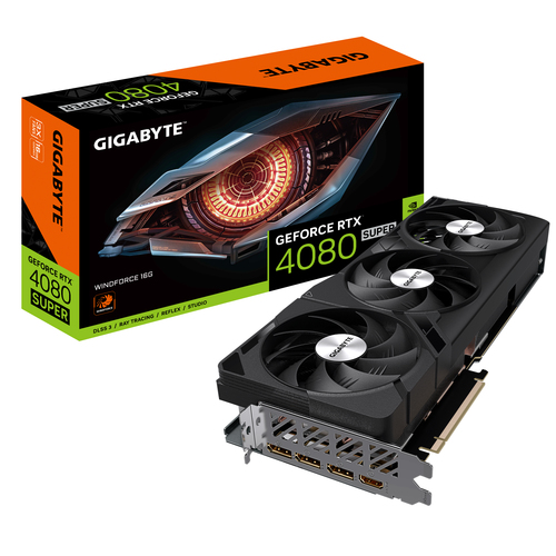 GV-N408SWF3-16GD Tarjeta de video Gigabyte 16GB RTX 4080 SUPER WINDFORCE GDDR6X 3xDP 1xHDMI UPC 