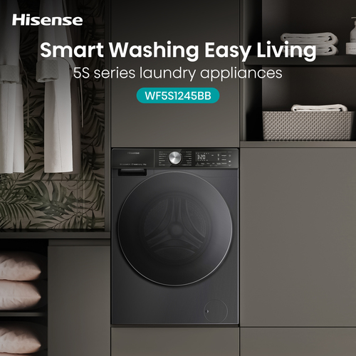 Hisense 5S Series Auto Dosing WF5S1245BB WiFi-enabled 12 kg 1400 Spin Washing Machine - Black - image 5