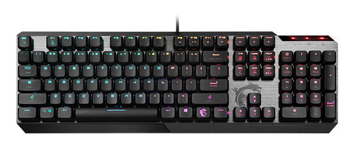 MSI Vigor GK50 Low Profile клавиатура Игровой USB Черный, Металлический