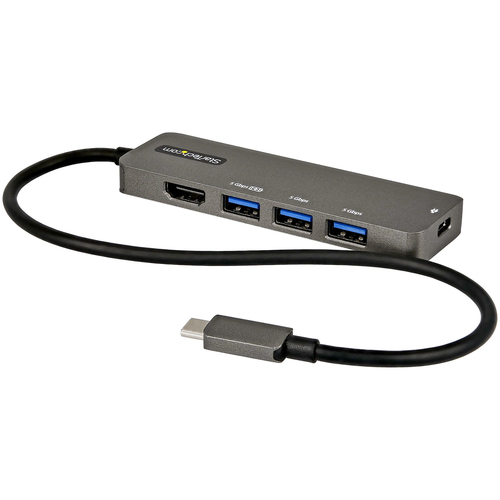 StarTech.com DKT30CHPD3 док-станция для ноутбука USB 3.2 Gen 1 (3.1 Gen 1) Type-C Черный, Серый