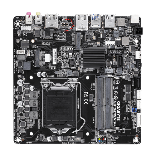 GIGABYTE GA-H310TN-R2 материнская плата Intel H310 Express LGA 1151 (разъем H4) Thin Mini ITX