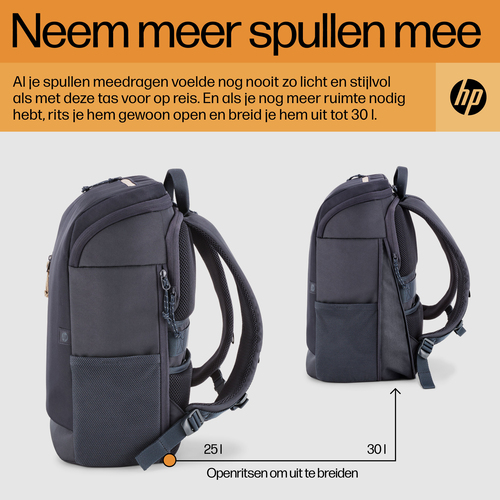 HP Travel 25 L 15,6 Zoll Laptop-Rucksack - Blau – Foto 5 von 11