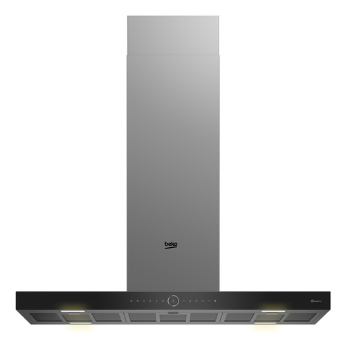 Beko BHCI98841BBHSI Wall-mounted Black, Stainless steel 400 m³/h