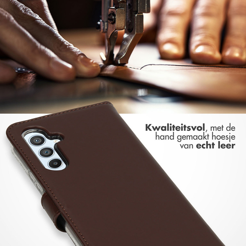 Selencia Echt Lederen Bookcase Samsung Galaxy A54 (5G) - Bruin, afbeelding 2