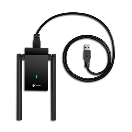 TP-Link AX1800 Wi-Fi 6 Dual Antennas High Gain Wireless USB 3.0 Adapter, Dual-Band, Auto Driver, MU-Mimo, Low- Latency, 1m Cable, Supports Windows 10/11, Highly Secure WPA3 (Archer TX20U Plus), Black, New - image 3