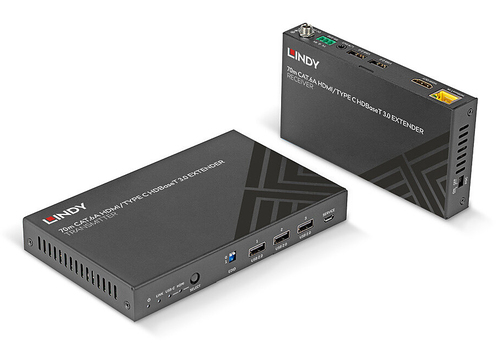Lindy 38346 audio/video extender AV-zender & ontvanger Zwart