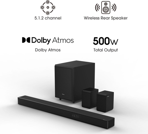 Hisense AX5125H 5.1.2 Soundbar with Wireless Subwoofer - Black - image 6