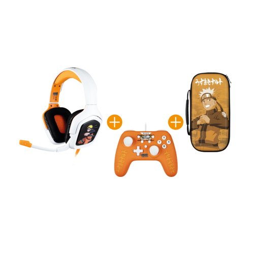 Konix Naruto Оранжевый, Белый USB Геймпад Аналоговый/цифровой Nintendo Switch, Nintendo Switch Lite, ПК