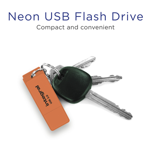 Integral 64GB USB3.0 DRIVE NEON ORNG UP TO R-100 W-30 MBS – image 5