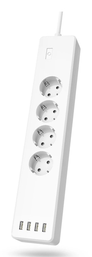 Hama 00176628 Verlängerungskabel 1,7 m 4 AC-Ausgänge Drinnen Weiß