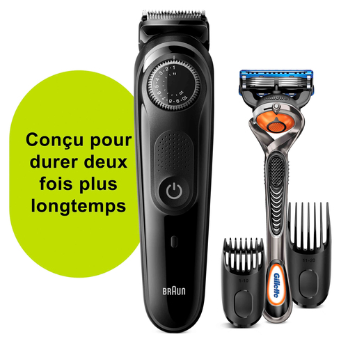 Braun Beard Trimmer BT5242 Men Trimmer & Hair Clipper, 39 Length Settings, Black/Grey – image 2