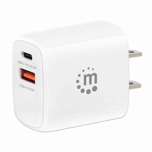 Manhattan 406291 adaptador e inversor de corriente Interior 20 W Blanco imagen 1