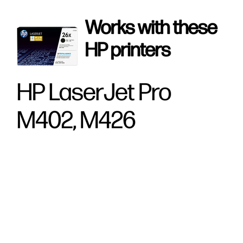 HP 26X High Yield Black Original LaserJet Toner Cartridge (CF226X) - image 5