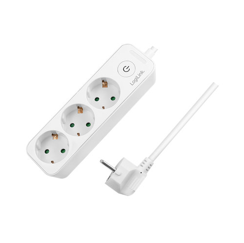 LogiLink Stikdåse 3-stik 16A Hvid 1.5m