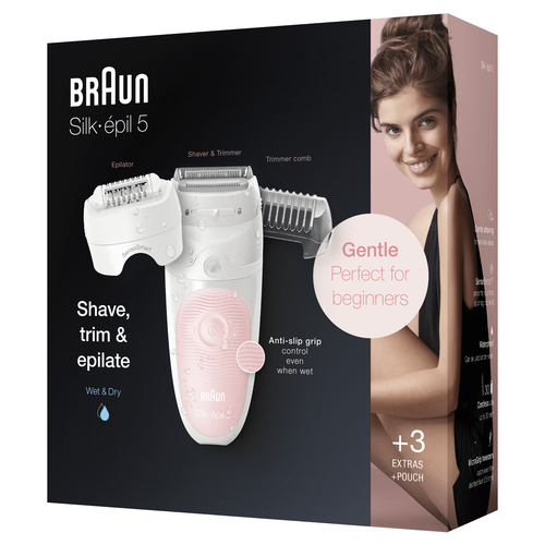 Braun Silk-épil 5 81706335 epilator 28 tweezers White, Pink – image 2