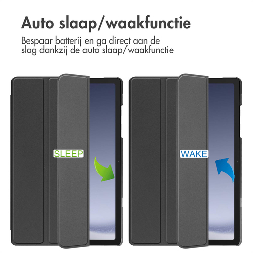 Accezz Trifold Bookcase Samsung Galaxy Tab A9 Plus Tablethoesje Zwart, afbeelding 4