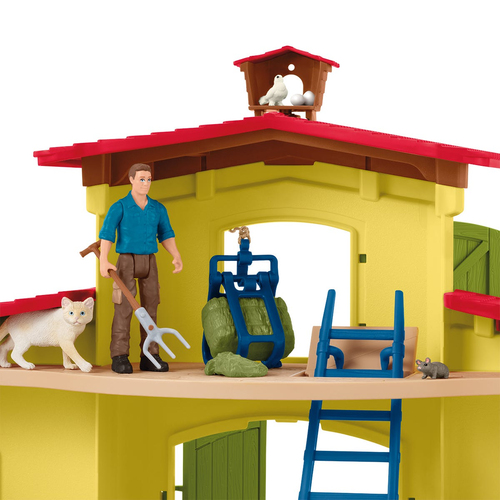 Schleich Farm World - Grote stal, geel speelfiguur, afbeelding 7