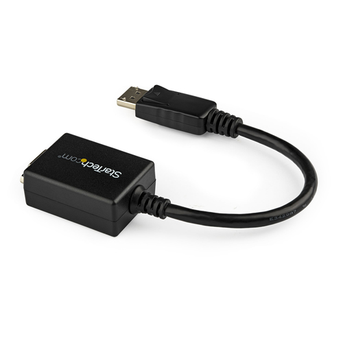 StarTech.com Adaptador DisplayPort a VGA - Cable Conversor Activo DP a VGA - Convertidor de Vídeo de 1080p - Certificado para DisplayPort - Dongle DP++ a VGA - con Conector DP con Pestillos