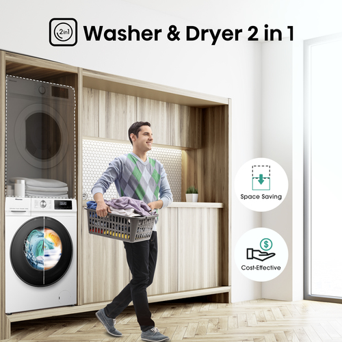 Hisense WDQA1014EVJM washer dryer Freestanding Front-load White – image 7