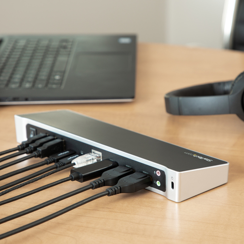 StarTech.com 4K USB-C Dock, Triple UHD 4K Monitor Docking Station, Mac & Windows, USB C to HDMI & DisplayPort – image 5