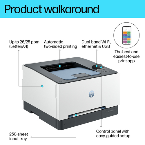HP Color LaserJet Pro 3202dw A4 Wireless Colour Laser Printer - image 4