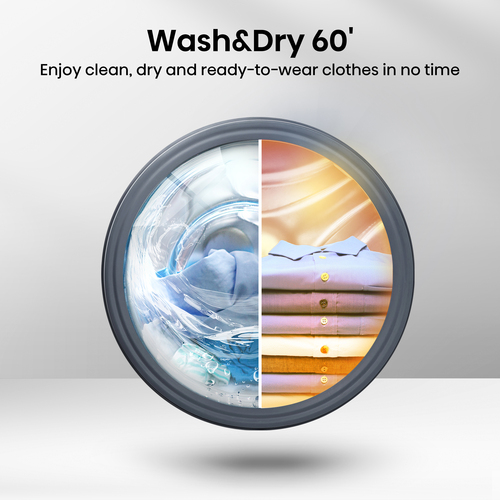 Hisense 3 Series WD3M841BWI Integrated 8 kg Washer Dryer - White - image 3