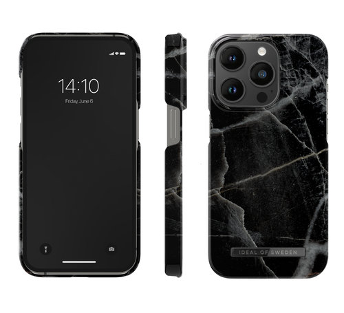 iDeal of Sweden Printed Case MagSafe iPhone 14 Pro Black Thunder Marble – image 4