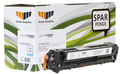 MM Cyan Laser Toner - HP 128A (CE321A) - For HP Color LaserJet – image 2