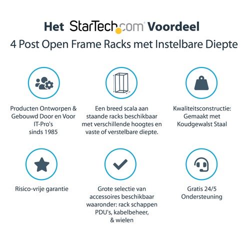 StarTech 4POSTRACK25U - Rack, afbeelding 8