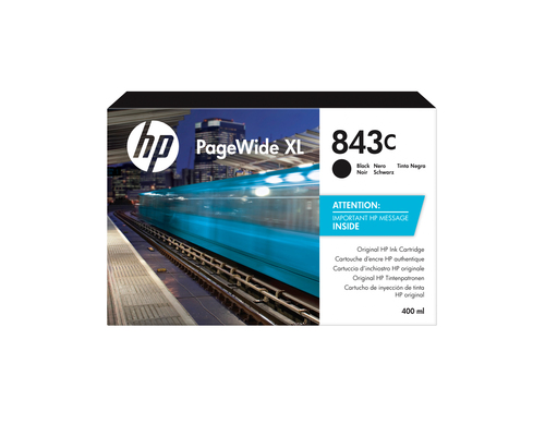 HP 843C 400-ml Black PageWide XL Ink Cartridge – image 1