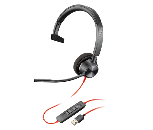 HP Poly Blackwire 3310 Microsoft Teams Certified Headset +USB-C/A Adapter TAA – image 5
