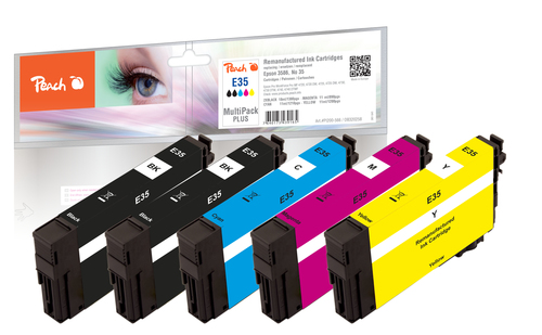 Peach PI200-566 ink cartridge 5 pc(s) Compatible Black, Cyan, Magenta, Yellow