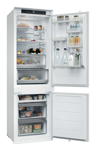 Haier HBW5518DK Integrated Smart 70/30 Fridge Freezer - Sliding Hinge, White - image 3