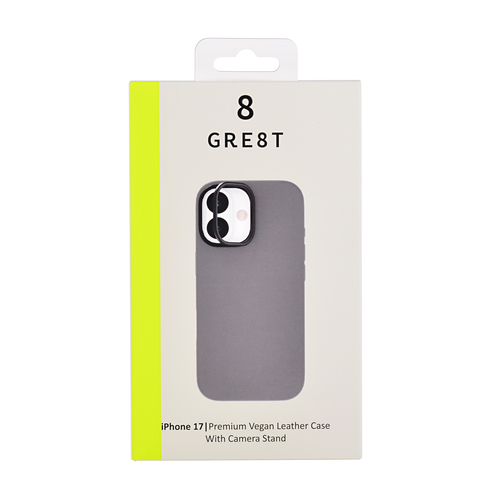 GRE8T GRS Vegan Leather, Grey iPhone17 Retail – image 9