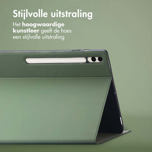 Accezz Classic Tablet Case Samsung Galaxy Tab S10 Plus / Tab S9 Plus / Tab S9 Plus FE - Groen, afbeelding 2