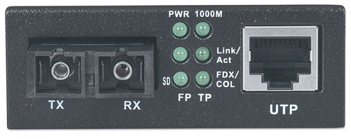 Intellinet Single Mode Media Converter, Base-T to 1000Base-Lx (SC) Single-Mode, 20km (Euro 2-pin plug) Fibermedieomformer Ethernet Fast Ethernet Gigabit Ethernet – billede 3