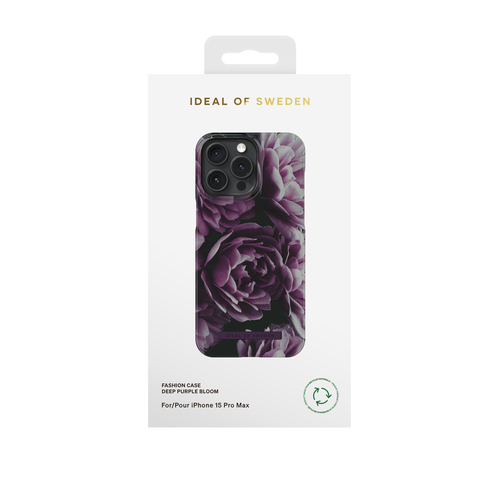 iDeal of Sweden Printed Case iPhone 15PM Deep Purple Bloom – image 1